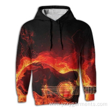 Men's Guitar On Fire 3D printing hoodie